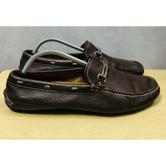 PRADA Driving Loafers Mens 2D 2172 Brown Leather Slip On Shoes Size 9.5 - Picture 1 of 10